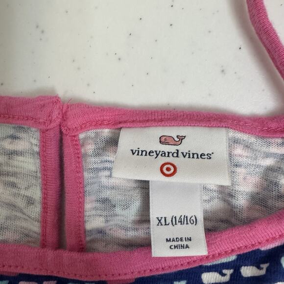 Vineyard Vines for Target Girls Scoop Neck Romper Size XL School of Whales Blue - Picture 9 of 15